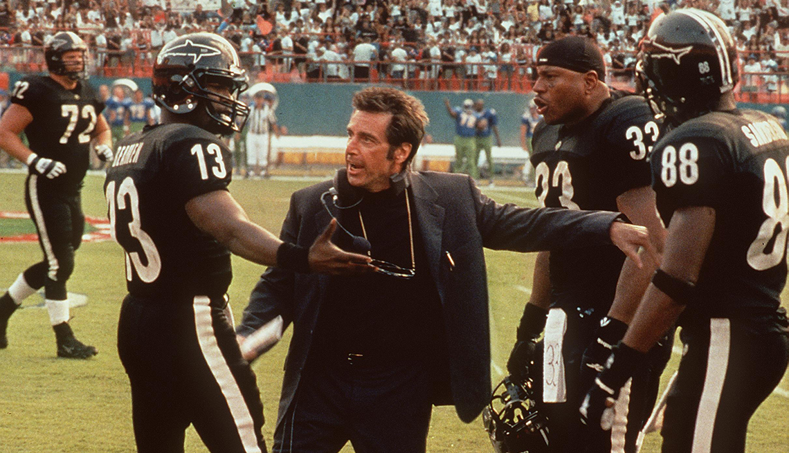 Al Pacino Jamie Foxx and L L Cool J star in the movie Any Given Sunday