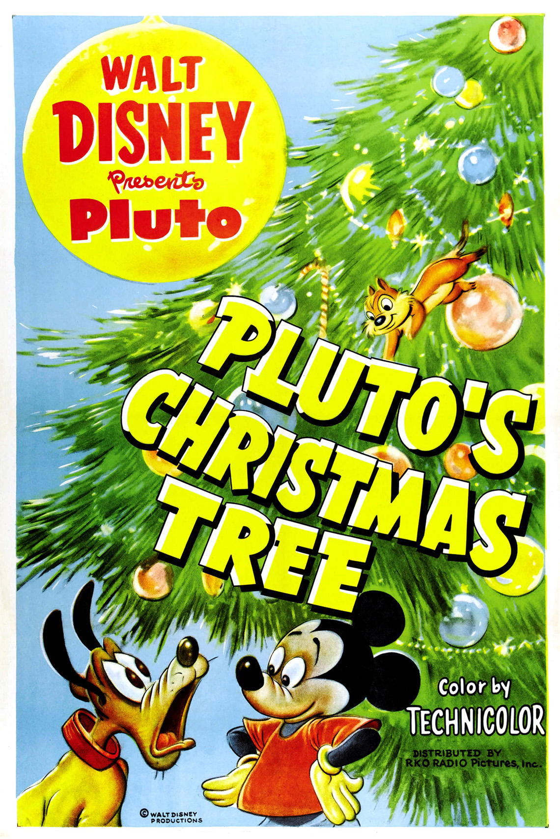 Póster de Pluto's Christmas Tree del 1952.