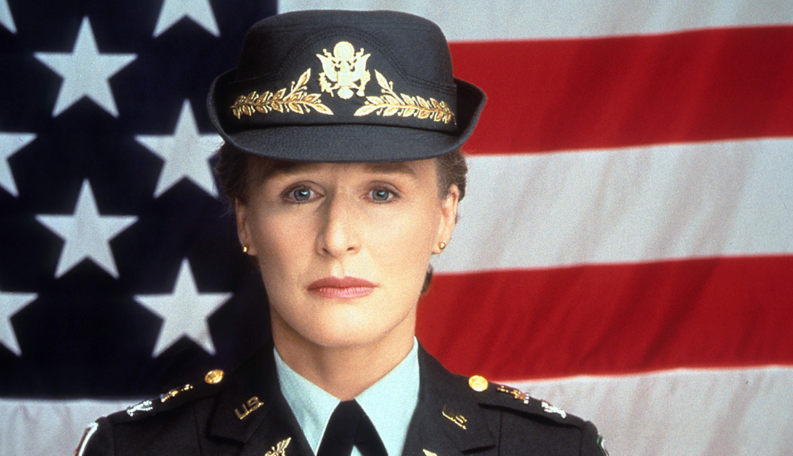 Glenn Close in military uniform for the television film Serving In Silence The Margarethe Cammermeyer Story