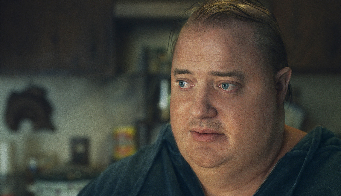 Brendan Fraser stars in a scene from the film The Whale