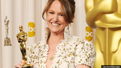 Actress Melissa Leo, winner of the award for Best Supporting Actress for 'The Fighter', poses in the press room during the 83rd Annual Academy Awards held at the Kodak Theatre on February 27, 2011 in Hollywood, California.