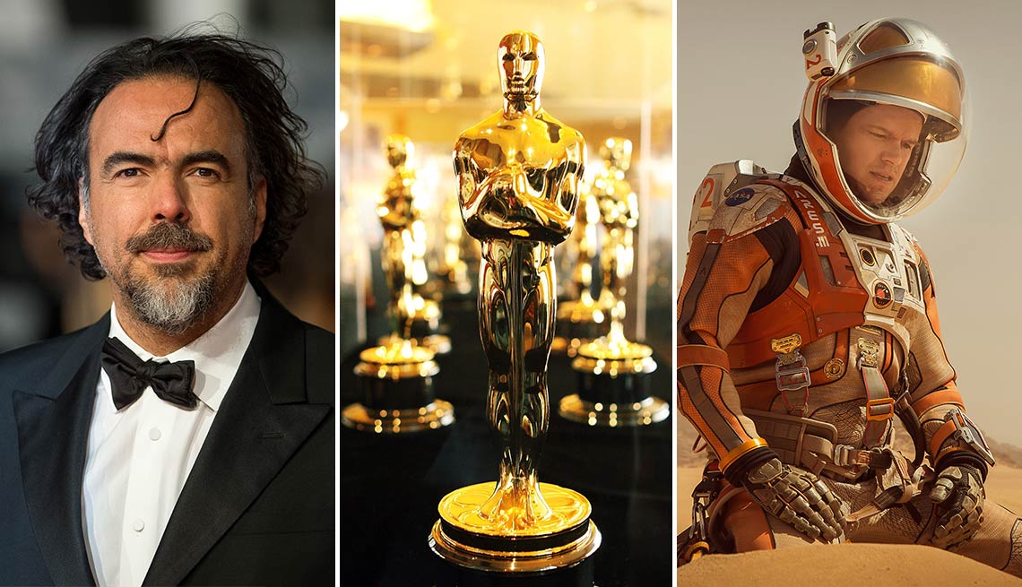 Alejandro G. Inarritu, estatuilla del Oscar, escena de The Martian - Predicciones al Oscar 2016 