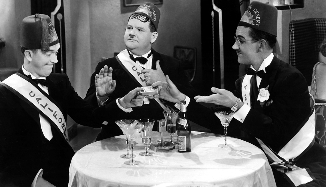 El Gordo y el Flaco, Laurel y Hardy en una escena de la película Sons of the Desert