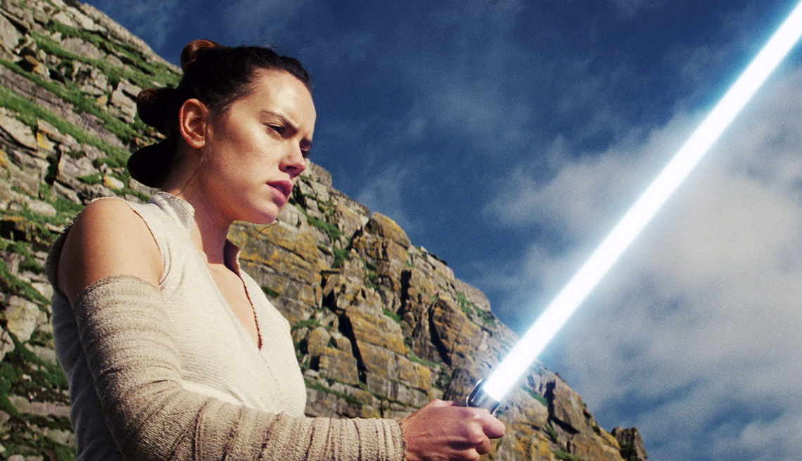 Carrie Fisher en una escena de Star Wars: The Last Jedi