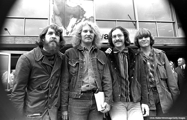 Creedence Clearwater Revival CCR 1970 Doug Clifford Tom Fogerty Stu Cook John Fogerty in London, England, John Fogerty Interview (Chris Walter/WireImage/Getty Images)