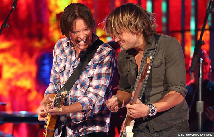 Musicians John Fogerty and Keith Urban perform onstage, John Fogerty Interview (Chris Polk/ACMA/Getty Images)