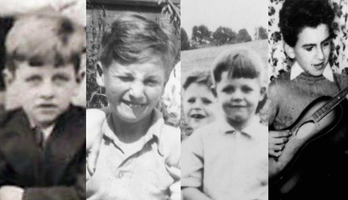 The Beatles As Kids, From Left To Right, Ringo Starr, John Lennon, Paul MacCartney And George Harrison, Musicians, The Beatles Slideshow 