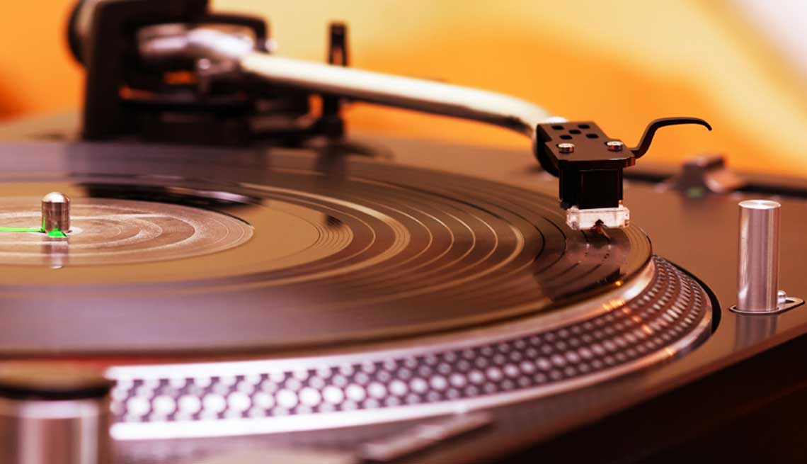 Turntable Playing Vinyl Record, Boomer's Top 10 Albums