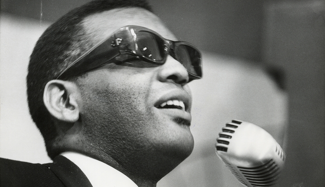 Ray Charles, Singer, Musician, Microphone, On Stage, Boomers Generation Soundtrack