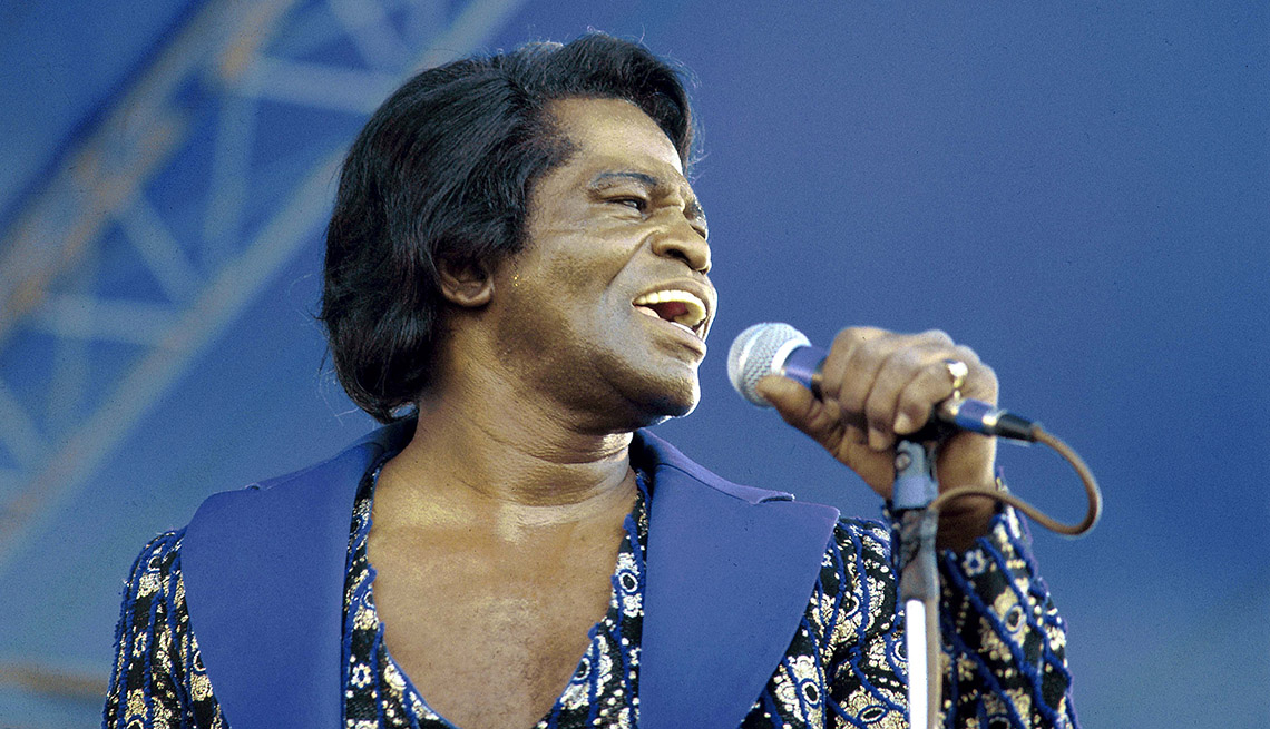 James Brown On Stage, Singing, Microphone, Stars Who Made James Brown A Star