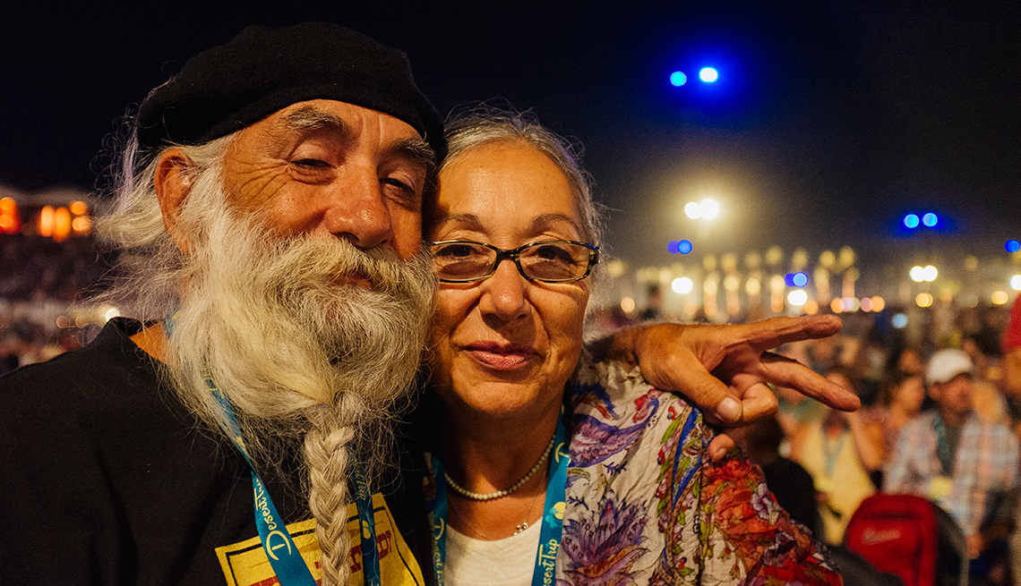 portrait of a couple at desert trip in california