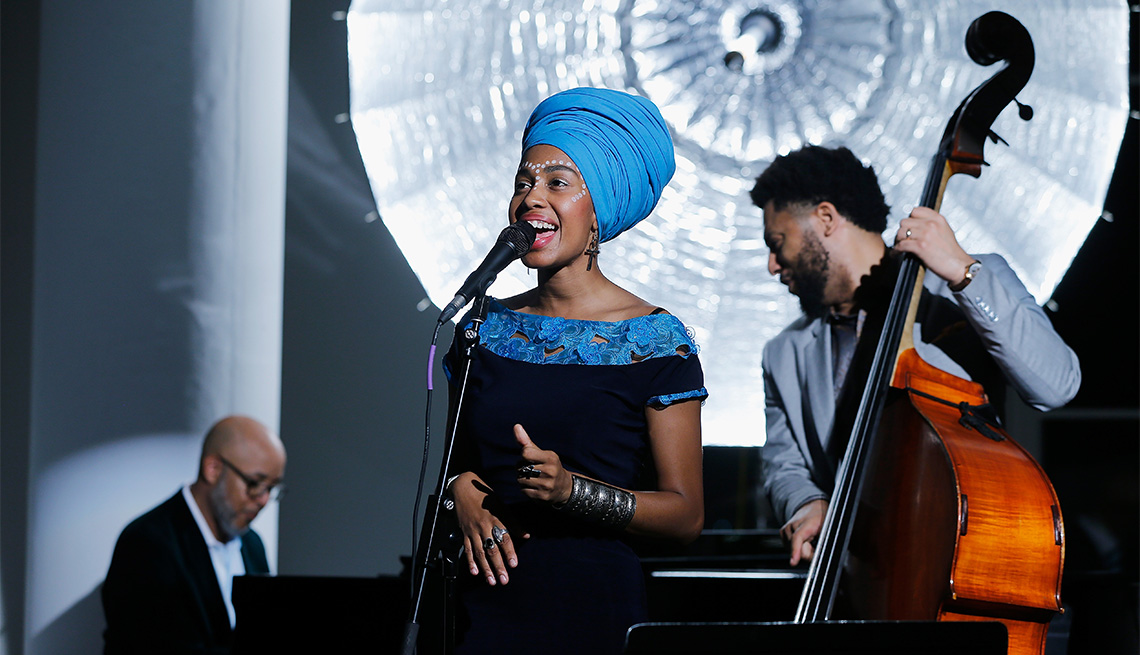 item 8 of Gallery image - Jazzmeia Horn performs during the 26th Annual Jazz Foundation of America Loft Party