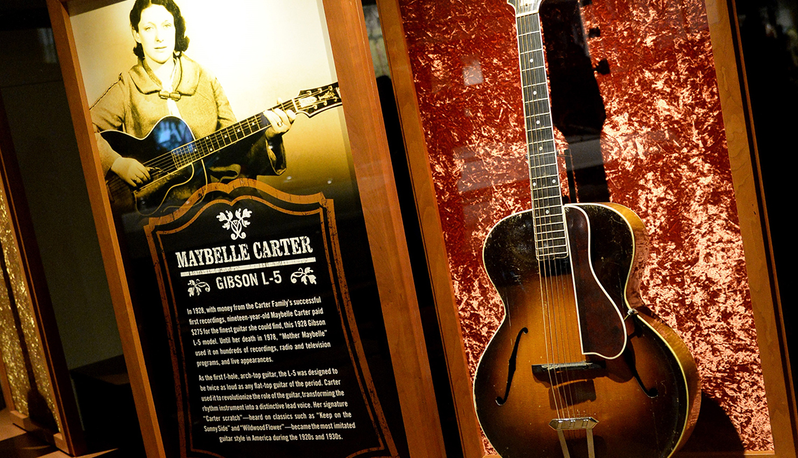 Maybelle Carter exhibit at the Country Music Hall of Fame