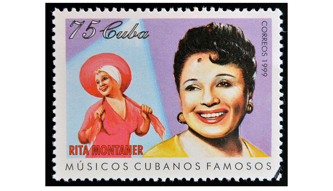 Estampilla dedicada a la artista cubana Rita Montaner