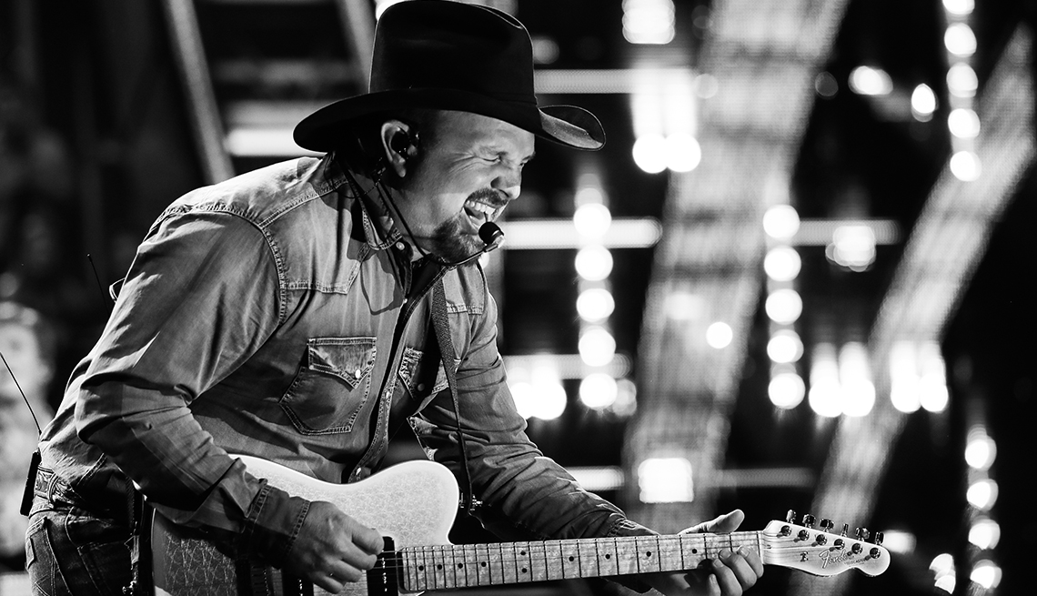 Garth Brooks performs on stage at the 2019 iHeartRadio Music Awards which broadcasted live on FOX at Microsoft Theater on March 14, 2019 in Los Angeles, California.