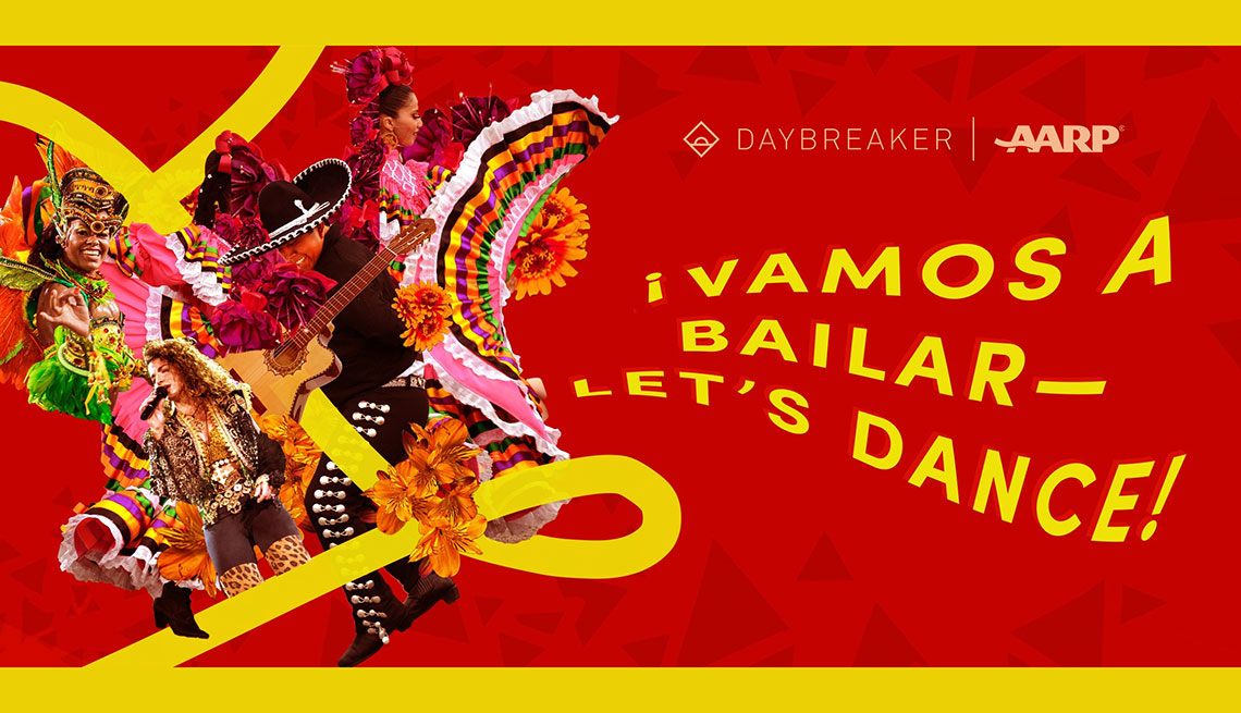 An illustration for the Vamos a Bailar virtual dance party