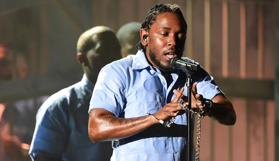Kendrick Lamar performs during the 58th Annual Grammy Awards