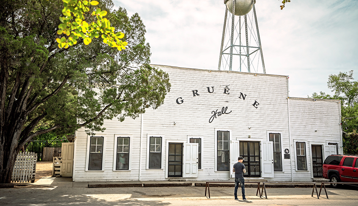 item 6 of Gallery image - the exterior of the historic greune hall music venue in greune texas