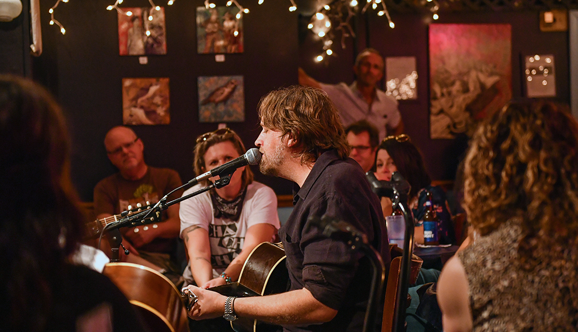 item 4 of Gallery image - musician hayes carll performs in the round at the bluebird cafe in nashville tennessee