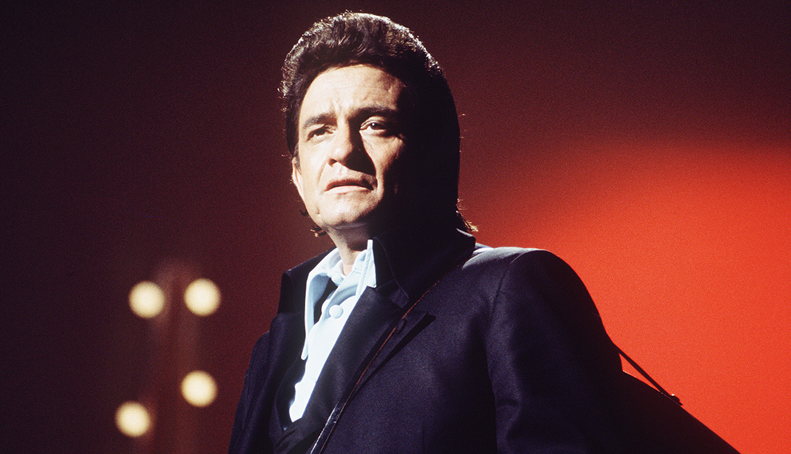 Johnny Cash en el programa The Johnny Cash Show.