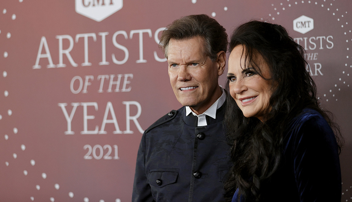 Randy Travis and Mary Travis at the 2021 CMT Artist of the Year event in Nashville Tennessee