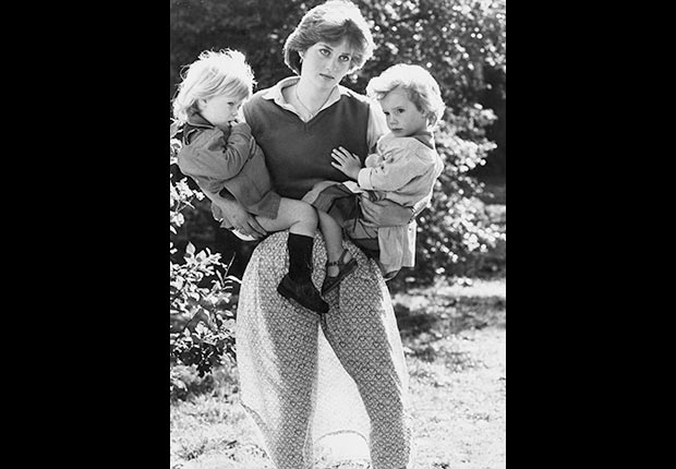 Lady Diana Spencer as a kindergarten aide in 1980 with two children. (Arthur Edwards/The Sun/Newscom)