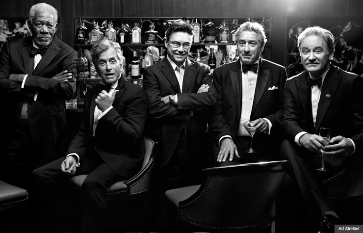 Last Vegas: Morgan Freeman, Michael Douglas, Kevin Kline & Robert De Niro (Art Streiber)