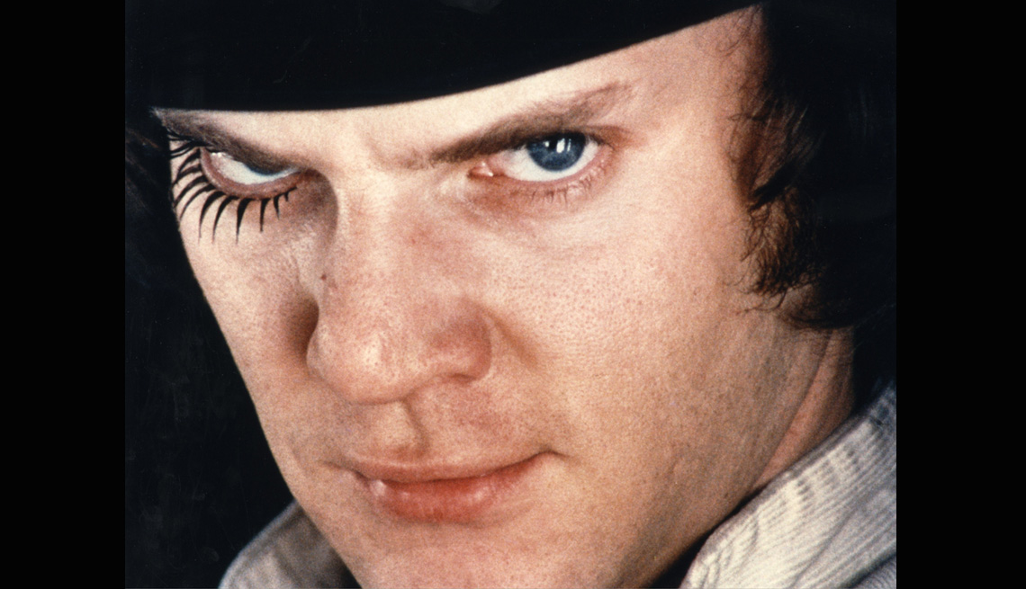 A Clockwork Orange Starring Malcolm McDowell, AARP Entertainment, Essential Boomer Movies