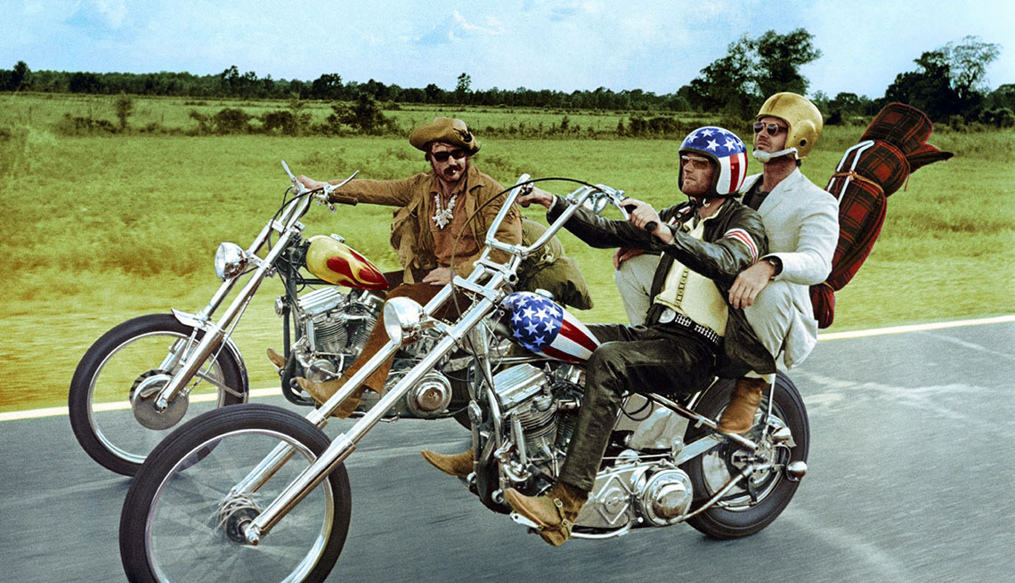 Movie Still From Easy Rider, AARP Entertainment, Essential Boomer Movies
