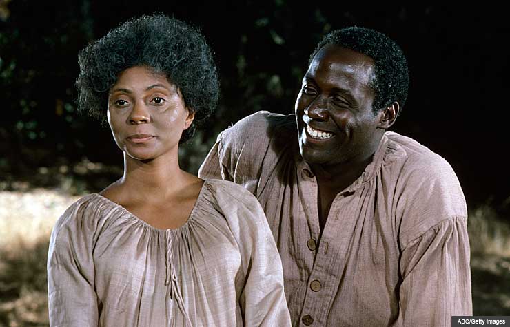 Leslie Uggams and Richard Roundtree in Roots, Pioneers of TV: The Cast of Roots