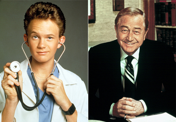 Doogie Howser, M.D. (Neil Patrick Harris - izquierda) y Marcus Welby, M.D. (Robert Young derecha) - Doctores favoritos de TV.