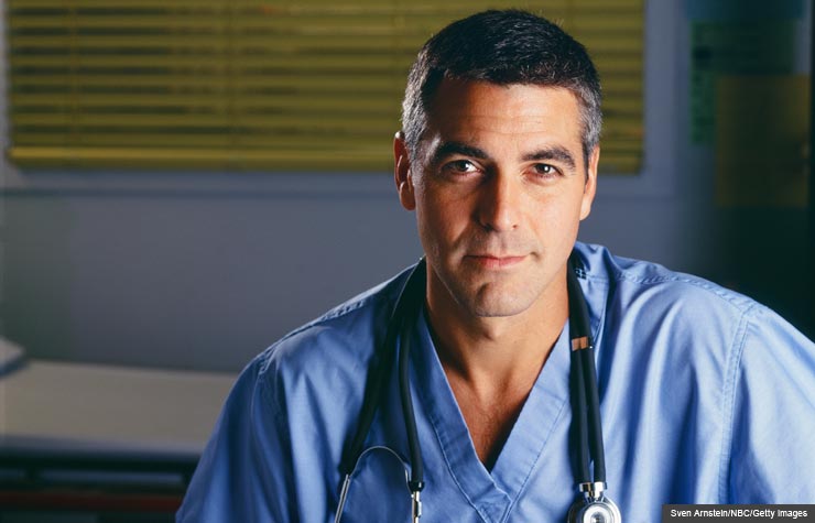 George Clooney in ER. (Sven Arnstein/NBC/Getty Images)