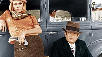 Faye Dunaway and Warren Beatty in Bonnie and Clyde, 1967. (Everett Collection)