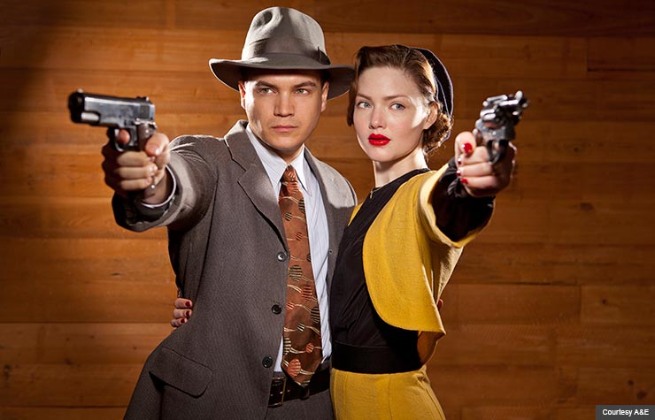 Emile Hirsch and Holliday Grainger in Bonnie and Clyde. (Courtesy A&E)