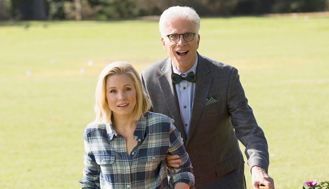 Kristen Bell and Ted Danson in ‘The Good Place’