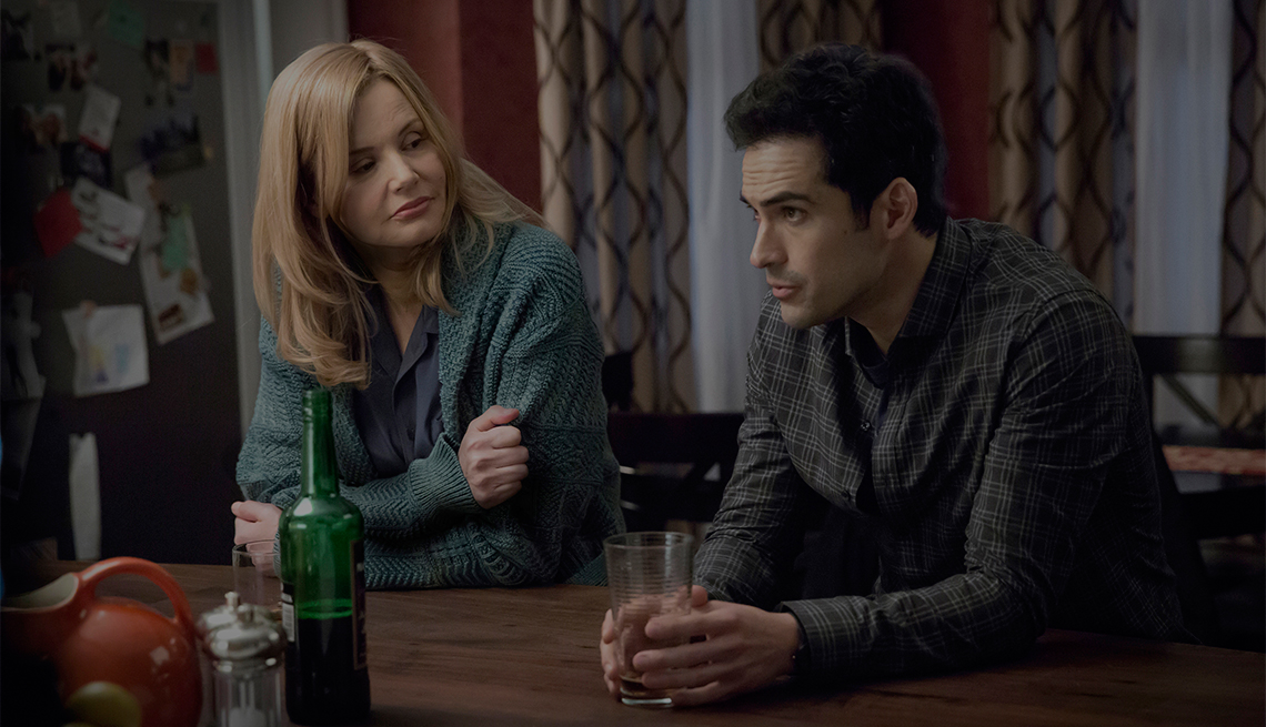 Geena Davis and Alfonso Herrera in 'The Exorcist'