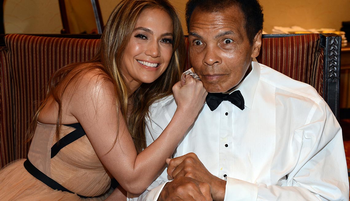 Jennifer Lopez and Muhammad Ali 