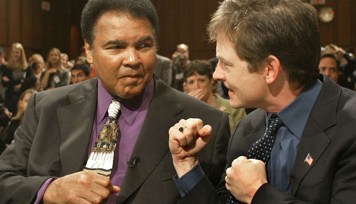 Michael J Fox and Muhammad Ali 