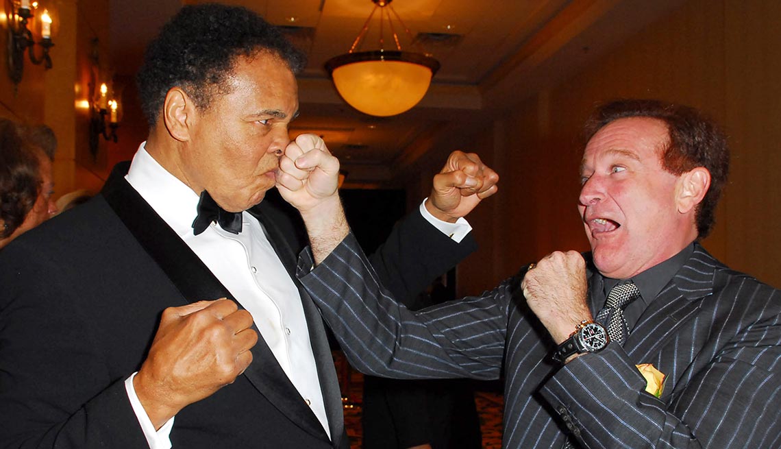 Muhammad Ali and Robin Williams