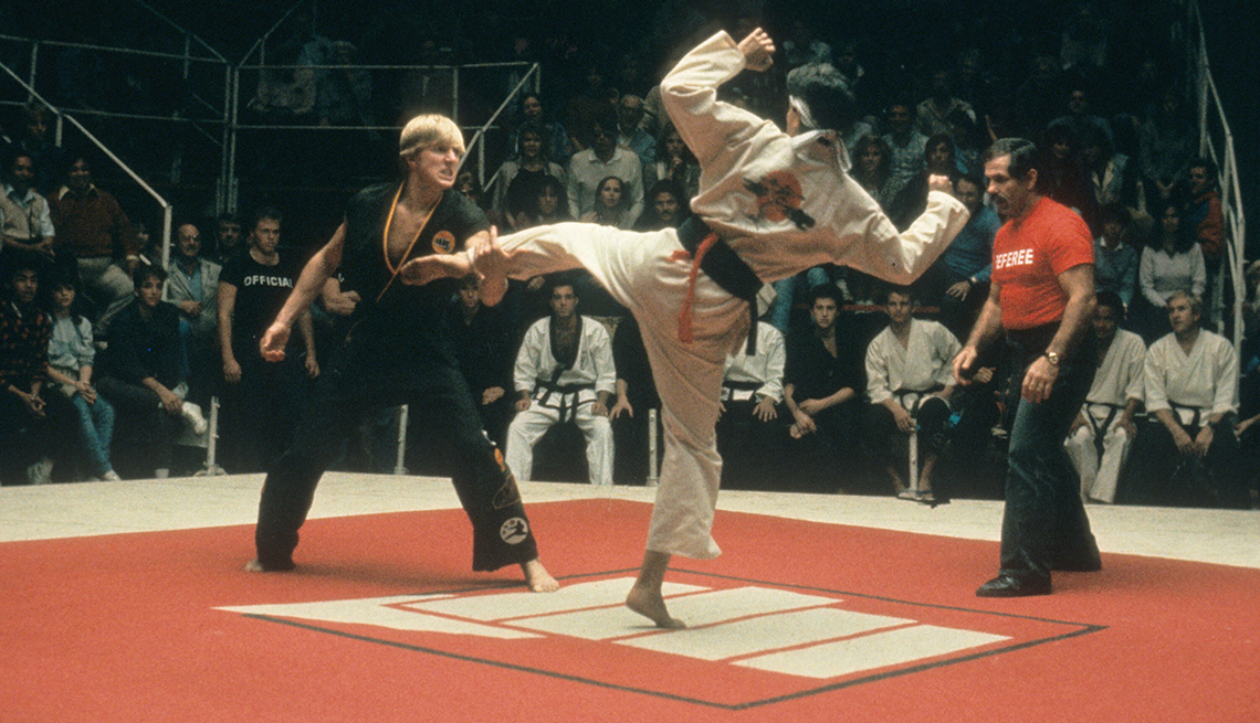 William Zabka and Ralph Macchio in 'The Karate Kid'