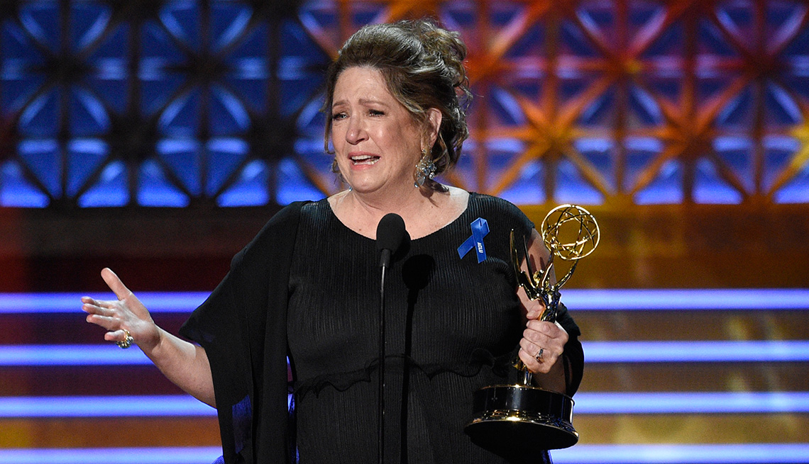 Ann Dowd accepts the award for Outstanding Supporting Actress in a Drama Series
