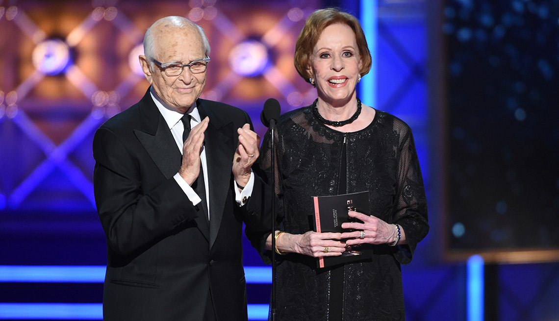 Norman Lear and Carol Burnett present the award for outstanding comedy series