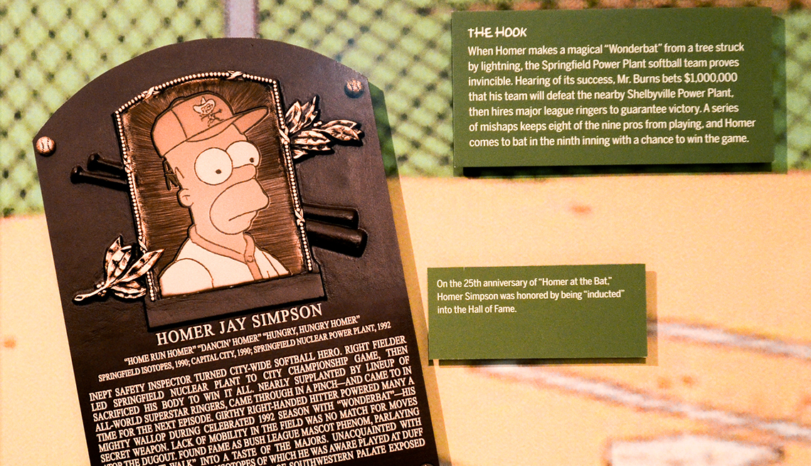 The Simpsons - homer Hall of Fame Baseball