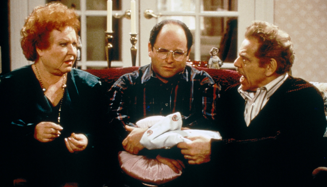 Estelle Harris, Jason Alexander and Jerry Stiller on 'Seinfeld'