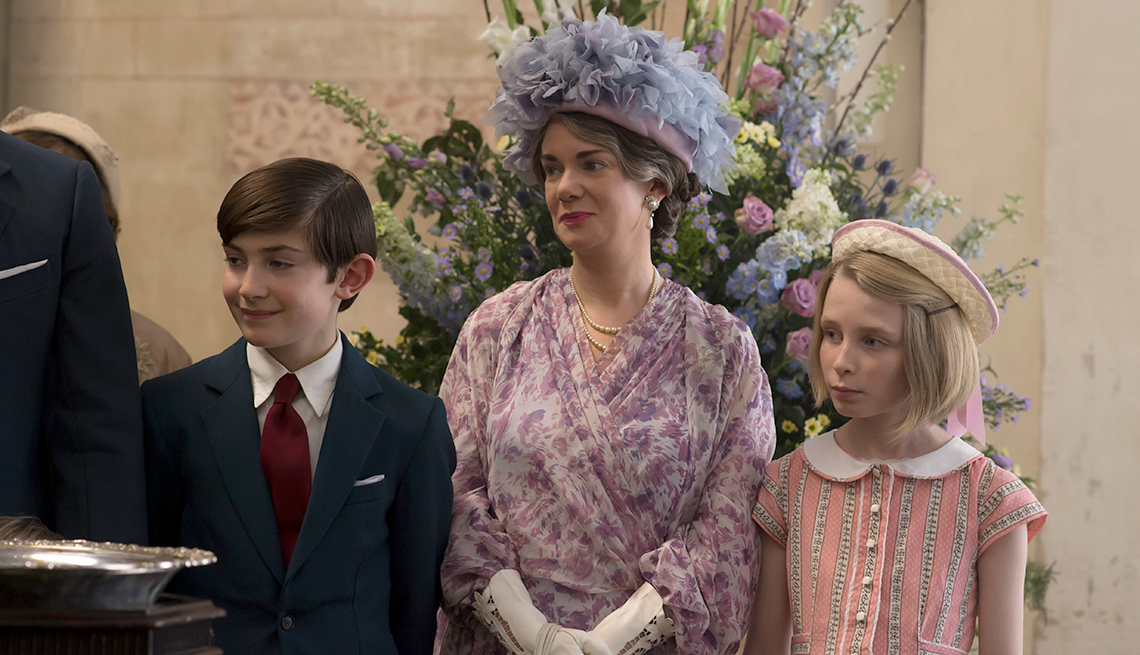 Victoria Hamilton as the Queen Mother on 'The Crown'