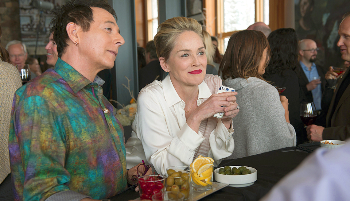 Paul Reubens and Sharon Stone in Mosaic