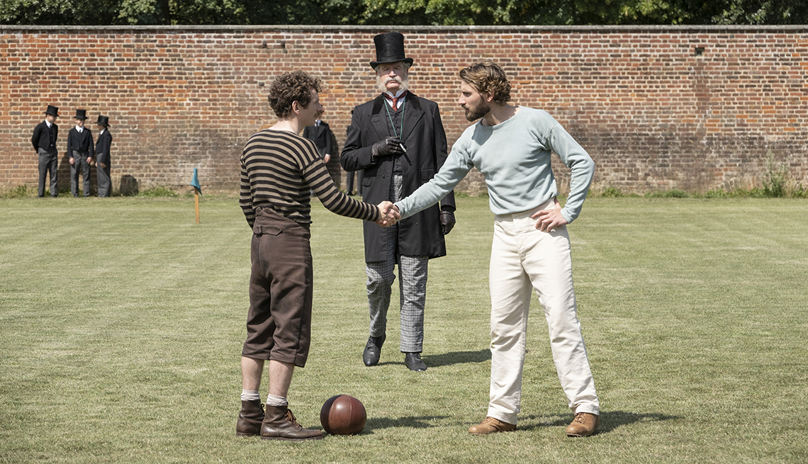 Gerard Kearns and Edward Holcroft in the Netflix show The English Game