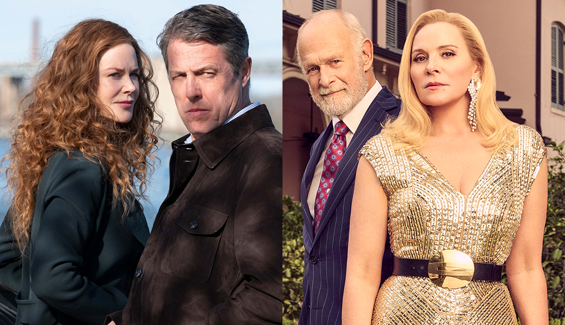 Nicole Kidman and Hugh Grant in The Undoing and Gerald McRaney and Kim Cattrall in Filthy Rich