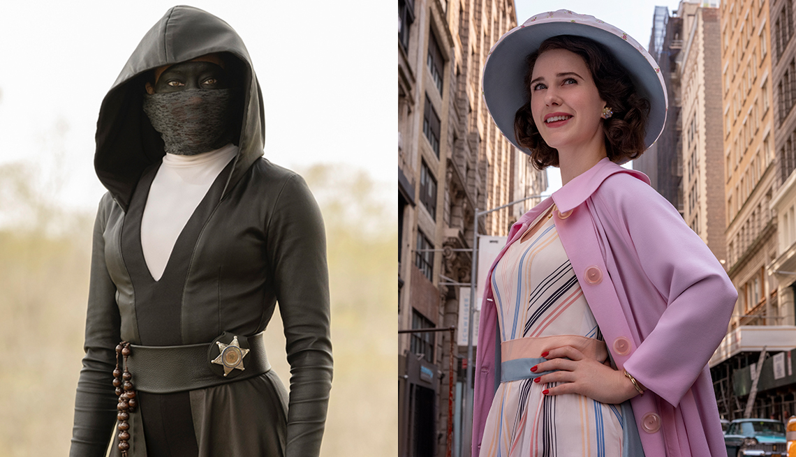 Regina Kings stars in Watchmen and Rachel Brosnahan in The Marvelous Mrs. Maisel