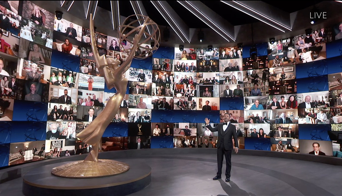 Jimmy Kimmel hosting the 72nd Emmy Awards
